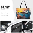 thumbnail image 5 of Yiaed Underwater Plant Dolphin Print Large Capacity Beach Travel Bag - Waterproof Zipper Vacation Tote for Sandproof Storage, and Camping, 5 of 5