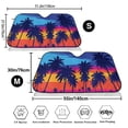 thumbnail image 3 of Uemuo Beach with Palm Trees Pattern Accordion Car Windshield Sun Shade, Foldable Reflective Sun Visor for Car, Reflector Windshield Sunshade-Medium, 3 of 7