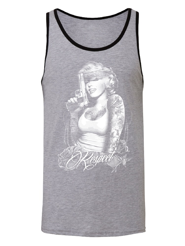 Marilyn Monroe Tattoo Gangster Men/'s Tank Top Brand New Quality Shirts