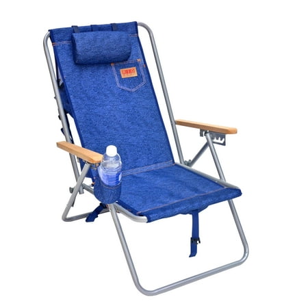 Rio Wearever Steel Hi Back Backpack Beach Chair