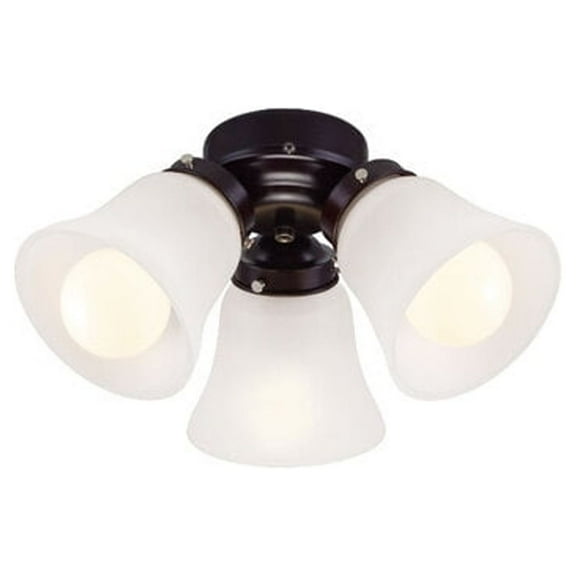 Wind River 3-Light Oiled Bronze White Glass LED
