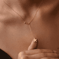 thumbnail image 3 of Diamond Moon and Star Y-Necklace Femmes Or Jaune 14k, 3 of 4