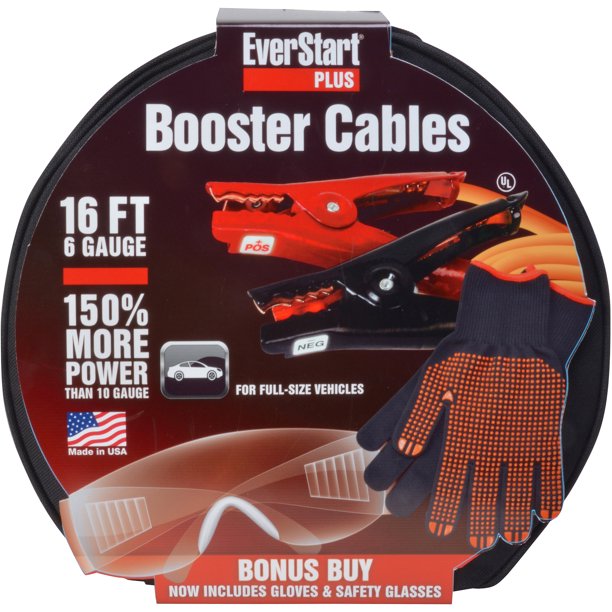Everstart Plus 6 gauge 16' Booster/Jumper Cables Bundle