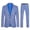Navy Blue, variant on Men's Slim Fit Smart Casual Plaid Single-Breasted One-Button Notch Lapel Two-Piece Suit - Spring/Fall Wrinkle-Resistant Regular Length Round Hem