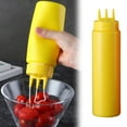 thumbnail image 2 of 3 Hole Squeeze Bottle,Condiment Squeeze Bottles,Plastic Squirt Bottles For Sauce, Ketchup, Dressing, Oil & More,350Ml/11Oz Squeeze Bottles,Kitchen Condiment Dispensers,Sauce Bottles Squeeze,B, 2 of 6