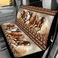 thumbnail image 2 of Yuyamidu Horse Rear Split Bench Seat Cover Southwest Aztec Back Seat Covers for Cars Truck SUV Auto Seat Backrest Saddle Blanket Protector, Brown, 2 of 4