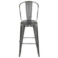 thumbnail image 5 of Home Square 30" Metal Slat Back Bar Stool in Distressed Silver Gray - Set of 3, 5 of 6