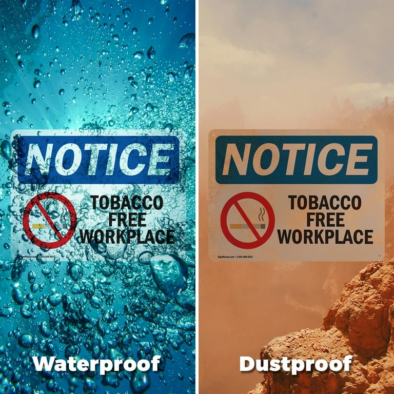 tobacco notice A3 Statutory Flexible vinyl label stock with permanent adhesive NMC NGA32R NOTICE - No