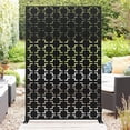 thumbnail image 1 of YUSAZENS Galvanized Steel Outdoor Privacy Screen, Weather Resistant for Patio Backyard Privacy Protection Black, 1 of 7