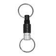 thumbnail image 1 of MYG Portable Keychain with Detachable Metal Key Ring 360° Rotation Dual Ring Buckle, 1 of 8