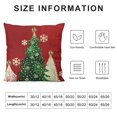 thumbnail image 5 of SHANXI Christmas Decorative Decoration Home Party Red Cushion Case for Couch Sofa 20x20in, 5 of 5
