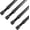 Black-4 Pack, variant on 2 Pack Adjustable Tension Curtain Rods 5/8" Black, Extendable 18-30 Inch, Spring Loaded Tension Bars for Windows, Closets, RV Use