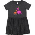 thumbnail image 3 of Inktastic Big Sistersaurus with Cute Sibling Dinosaurs Girls Toddler Dress, 3 of 5