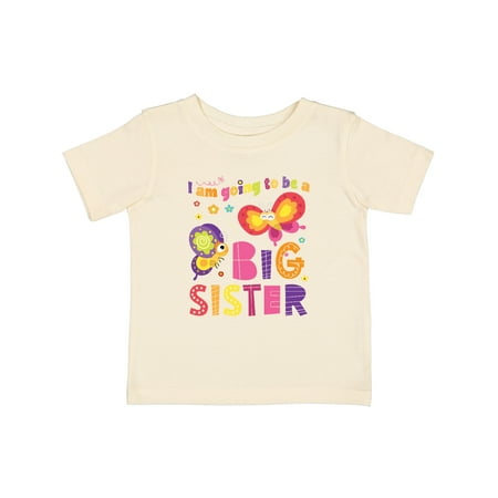 

Inktastic Butterflies I Am Going to Be a Big Sister Girls Baby T-Shirt