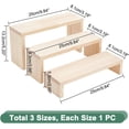 thumbnail image 3 of Tiered Countertop 3 Tier Wooden Retail Display Riser/Stand Wood Cupcake Stands Tool Free Rustic Risers, 3 of 6