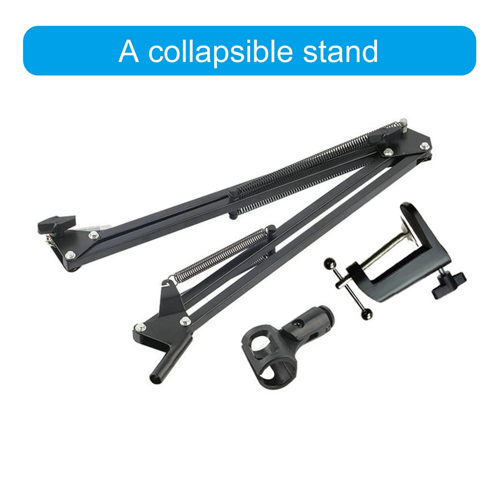 Microphones Desk Mount Stand with Adjustable Height and Angled for Musicians and Vloggers