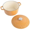 thumbnail image 5 of Spice by Tia Mowry - Savory Saffron Honey Gold 3.5-Quart Enameled Cast Iron Casserole, 5 of 10