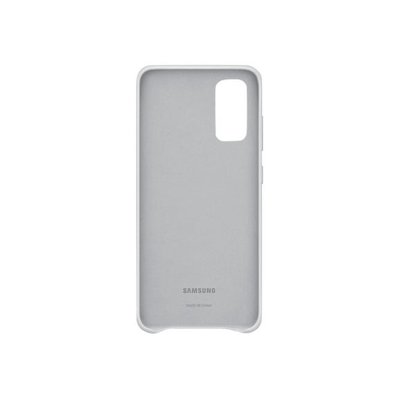 Samsung Leather Cover EF-VG980 - Back cover for cell phone - aluminum, leather - silver - for Galaxy S20, S20 5G