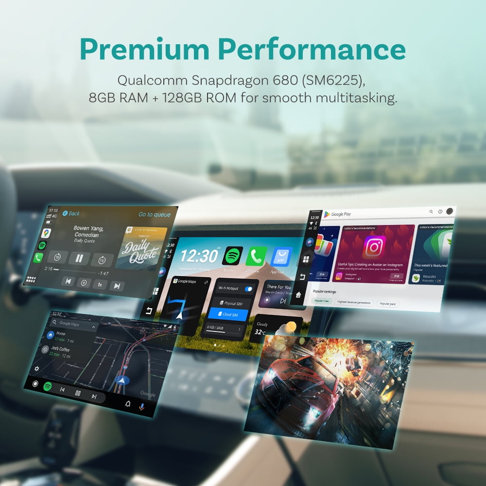 Ottocast Nano Car Ai TV Box Wireless CarPlay & Android Auto