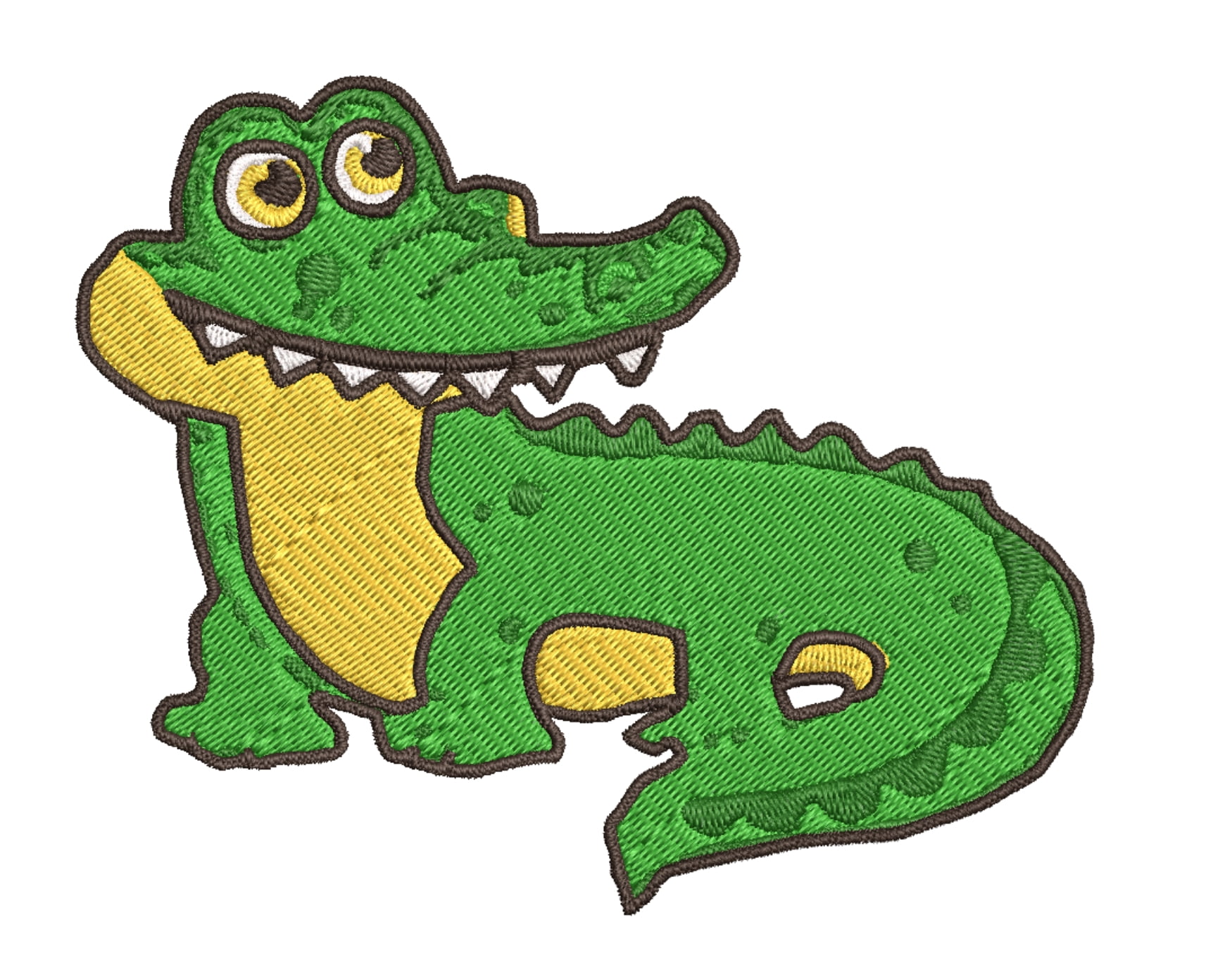 Crocodile Green Sea Ocean Beach Animal Cartoon Children Kids Iron-On Patch A1144 
