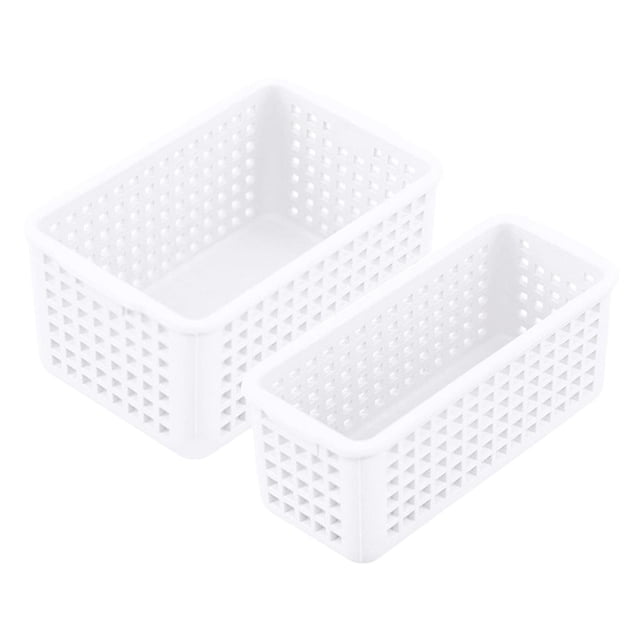 2pcs 1/12 cestas de almacenamiento de la pequeña decoración blanco Zulema mini canasta de casa de muñecas