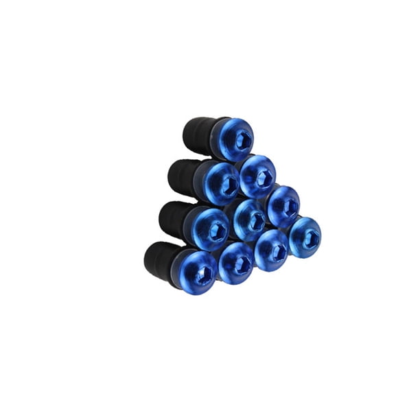 Riwesomey 10 Tuercas Universales Para Parabrisas M5x16mm Accesorios De Reparación Para Motos Azul