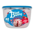 thumbnail image 2 of Blue Bunny Double Strawberry Swirl Premium Frozen Dessert, 48 fl oz, 2 of 12