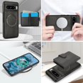 thumbnail image 6 of Decase for Google Pixel 8 Pro Flip PU Leather Back Cover with 2-in-1 Detachable Magnetic Wallet with 5 Card Slots Compatible Mag-Safe and RFlD Blocking Kickstand and Wireless Charging,Black, 6 of 6