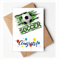 thumbnail image 1 of Green Soccer Football Sports Wedding Cards Congratulations Greeting Envelopes, 1 of 3