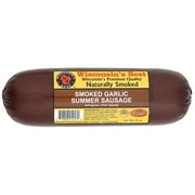 Wisconsin's Best - Garlic Smoked Summer Sausage, 12 oz | Shelf Stable, Keto Friendly, High Protein, Low Sugar, Low Carb | Summer Sausage | Great for Charcuterie