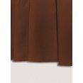 thumbnail image 5 of Brown Women High-Waisted Pleated Maxi Skirt With Belt Casual A-Line Flowing Skirt, 5 of 6