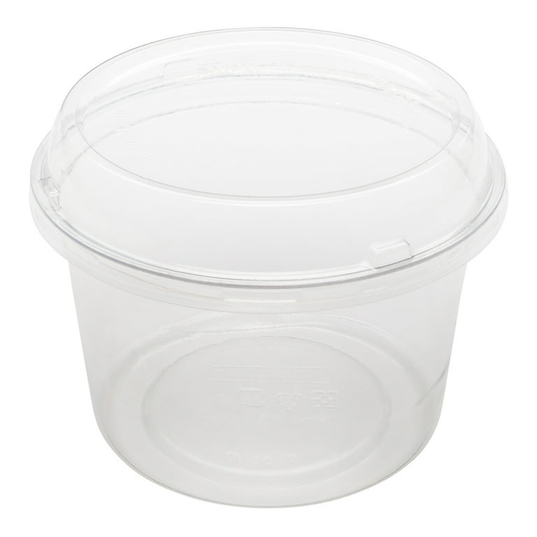 Eco-Products PLA Clear 2 Compartment Deli Lid Snack Container - 32