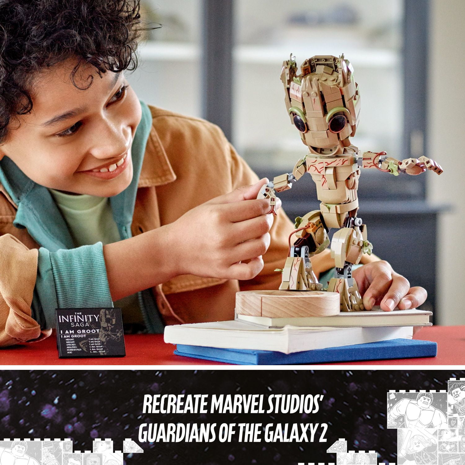 LEGO Marvel I Am Groot Building Toy, Collectible Baby Groot Toy Figure, Birthday Gift Idea, 76217