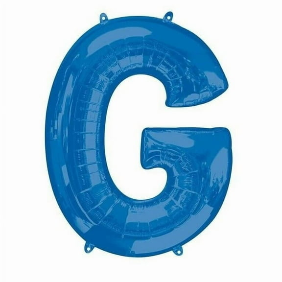 Anagram 86453 32 in. Letter G Shape Foil Balloon  Blue