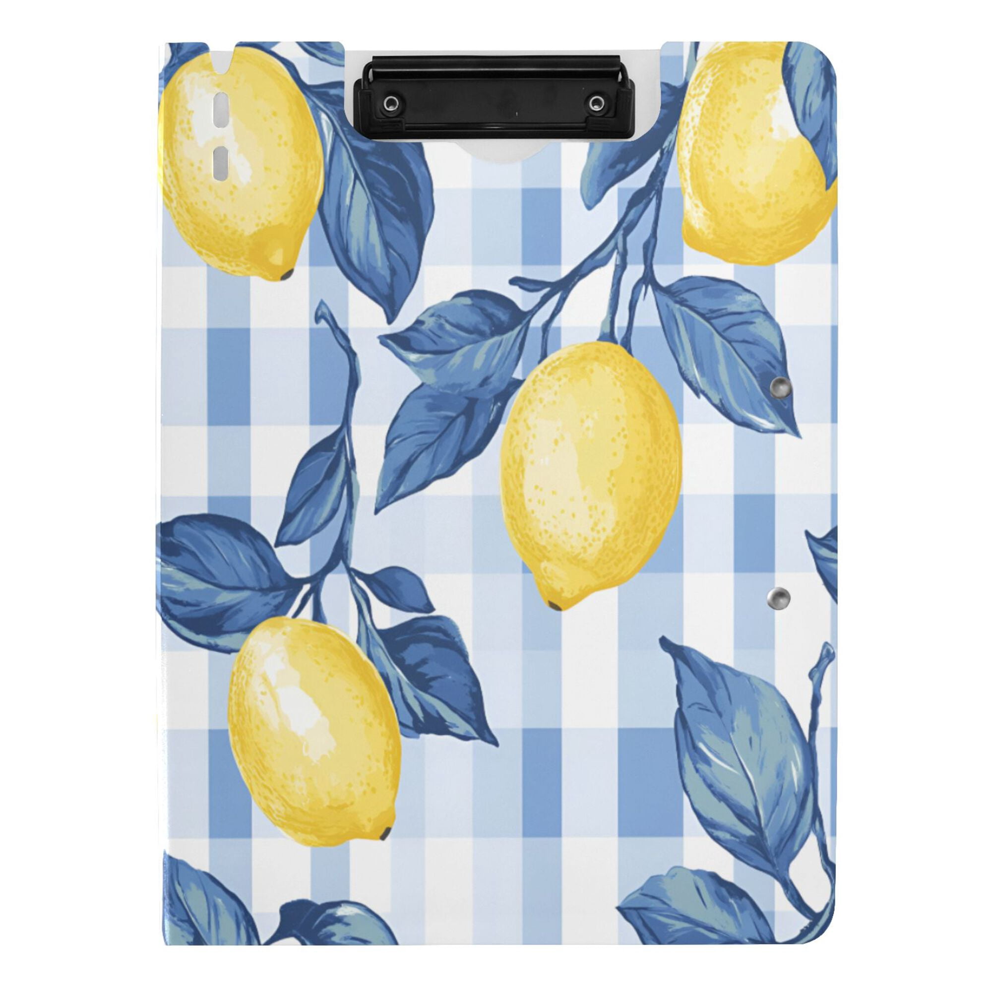 FORMRS A4 Clipboard Folder with Pen Holder Horizontal Foldable School Office Binder, Light Blue Lemon
