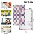 thumbnail image 6 of Yayeee 2 Pack Hand Towels for Bathroom 100% Cotton 16" x 28" Soft Absorbent Kitchen Towel, Pink and Purple Plaid Pattern, 6 of 7
