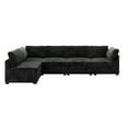 thumbnail image 6 of Ovios Oversized Modular Sectional Sofa Couch 130.7 Inch 5 Seater L Shaped Sofa Modern Deep Seat Cloud Corduroy Couches for Living Room,Office, Black, 6 of 9