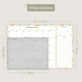 thumbnail image 2 of Rileys & Co Monthly Planner Desk Pad, Undated Planner Calendar 16.5 x 11.4 inches (Yellow Floral), 2 of 6