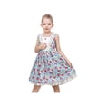 thumbnail image 2 of Girls Dress Floral Strawberry Print Lovely School Lace Sundress Summer 6 Years, 2 of 8