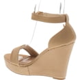 thumbnail image 3 of Top Moda Womens Beryl-1 Platform Wedge Fashion Sandals with Ankle Strap, 3 of 4