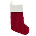 thumbnail image 1 of SARO H332.R8.519 8.5 x 19 in. Chunky Cable Knit Christmas Stocking  Red, 1 of 1