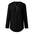 thumbnail image 3 of yunLCZ Classic-Fit Long-Sleeve Dress Button Women Ladies Clothing Loose Shirt Chiffon Zipper Long Sleeves Plus Size Tops, 3 of 4