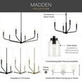 thumbnail image 5 of Madden 1-Light Wall Sconce with Clear Glass in Black, Sloped Ceiling Compatible, for Bathroom or Hallway (14.75" x 5"), 55183BK, 5 of 6
