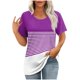 thumbnail image 1 of Camisetas de Manga Corta para Mujeres Moda Impresa Cuello Redondo Camiseta, Lentejuelas Detalle para Primavera Verano Casual Y Fiesta, 1 of 9