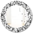 thumbnail image 2 of DESIGN ART Designart 'Web Pattern' Printed Modern Mirror - Oval or Round Wall Mirror - Black 32in.x32in., 2 of 5