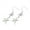 White, variant on Blue Synthetic Opal Double Starfish Dangle Fishhook Earring Sterling Silver