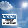 thumbnail image 6 of Emergency Exit Only Not An Entrance OSHA Notice Rigid Plastic Sign 18 Inch x 12 Inch - 5 Pack, 6 of 8
