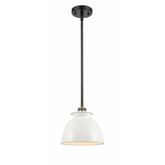 516-1S-BAB-M14-W Innovations Lighting Adirondack - 1 Light Mini Pendant In Industrial Style-10 Inches Tall and 8.13 Inches Wide-Black Antique Brass