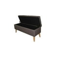 thumbnail image 4 of 17" Tall Storage Bench, Grey Suede, 4 of 4