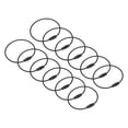 thumbnail image 1 of Unique Bargains 12Pack Cable Key Rings, 6-inch(155mm) Wire Keychain Twist Loops, Black, 1 of 7